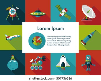 Space and astronomy icons set
