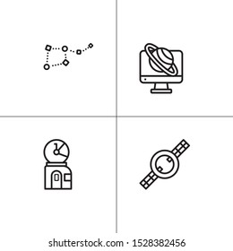 Space and astronomy lineal icon set