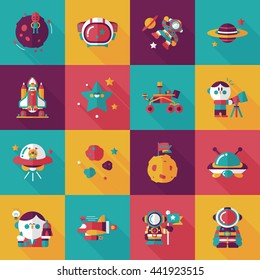 Space and asyronomy icons set