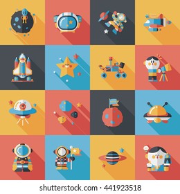 Space and asyronomy icons set