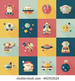 Space and asyronomy icons set
