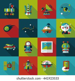 Space and asyronomy icons set