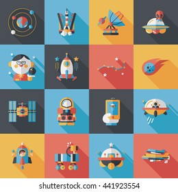 Space and asyronomy icons set