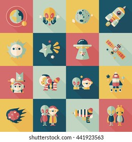 Space and asyronomy icons set