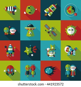 Space and asyronomy icons set