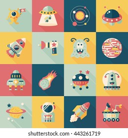 Space and asyronomy icons set