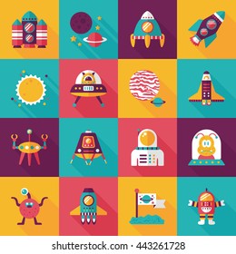 Space and asyronomy icons set