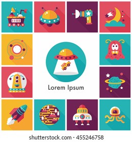 Space and asyronomy icons set