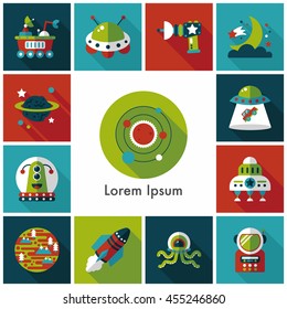 Space and asyronomy icons set