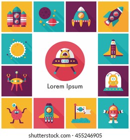 Space and asyronomy icons set