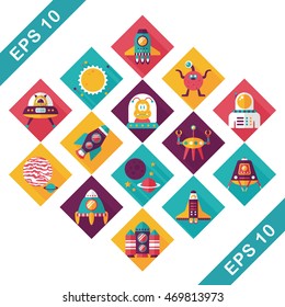 Space and asyronomy icons set
