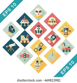 Space and asyronomy icons set