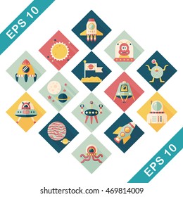 Space and asyronomy icons set