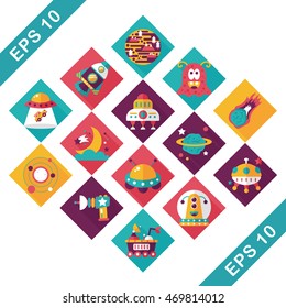 Space and asyronomy icons set