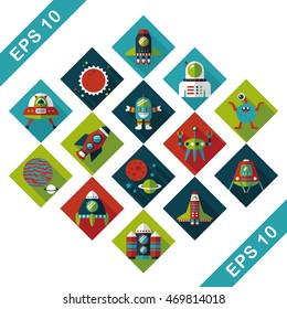Space and asyronomy icons set