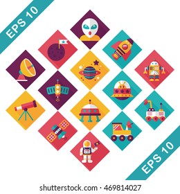 Space and asyronomy icons set
