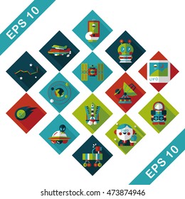 Space and asyronomy icons set