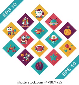 Space and asyronomy icons set
