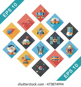 Space and asyronomy icons set