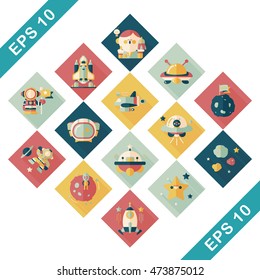 Space and asyronomy icons set