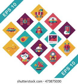 Space and asyronomy icons set