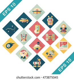 Space and asyronomy icons set