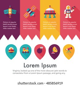 Space and asyronomy icons set