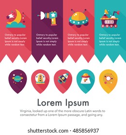 Space and asyronomy icons set
