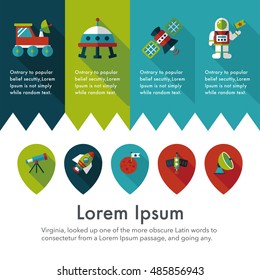 Space and asyronomy icons set