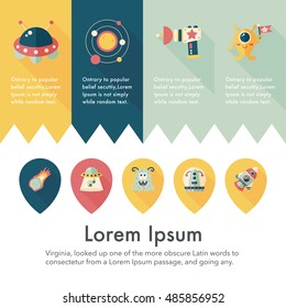 Space and asyronomy icons set