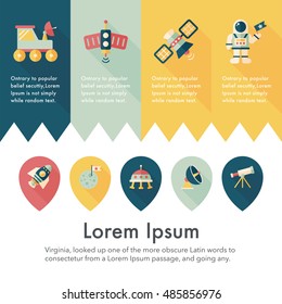 Space and asyronomy icons set