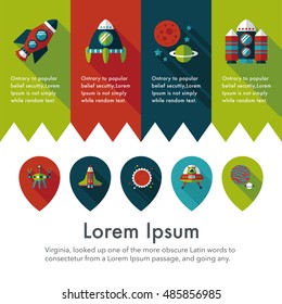 Space and asyronomy icons set