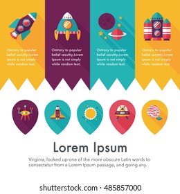 Space and asyronomy icons set