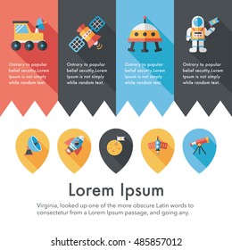 Space and asyronomy icons set