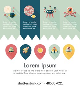Space and asyronomy icons set