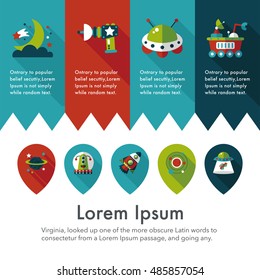 Space and asyronomy icons set