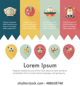 Space and asyronomy icons set