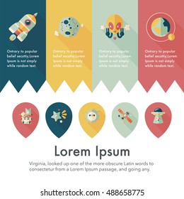 Space and asyronomy icons set