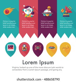 Space and asyronomy icons set