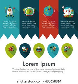 Space and asyronomy icons set