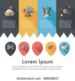 Space and asyronomy icons set