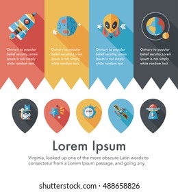 Space and asyronomy icons set