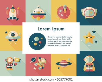Space and asyronomy icons set