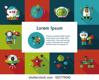 Space and asyronomy icons set