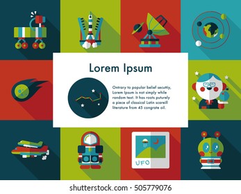 Space and asyronomy icons set