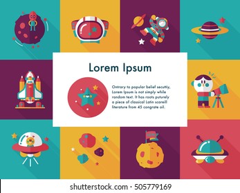 Space and asyronomy icons set