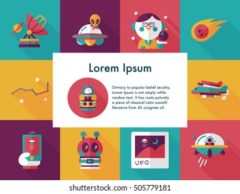Space and asyronomy icons set