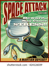 Space Attack Video Game Cover