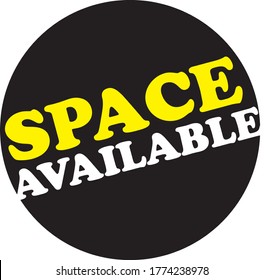 Space available vector Rounded illustration with Yellow and white text black background. Design for banner outdoor.