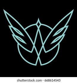 Space aviation logo (for t-shirts, tattoos, postcards,etc.)